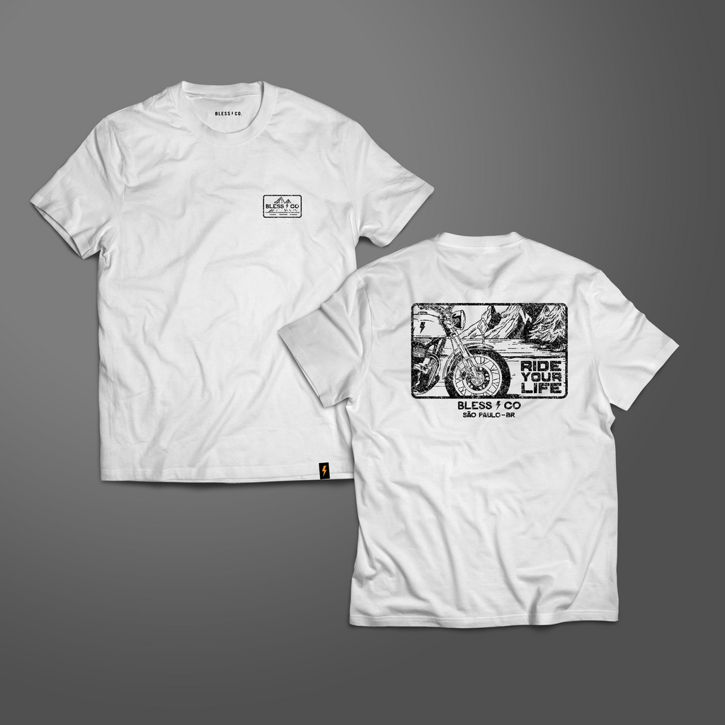 CAMISETA BLESS  RIDE YOUR LIFE WHITE