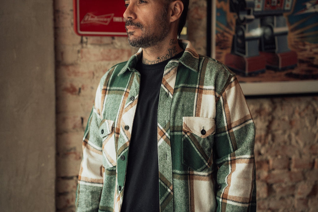 CAMISA FLANELA PESADA BLESS LUMBERJACK GREEN