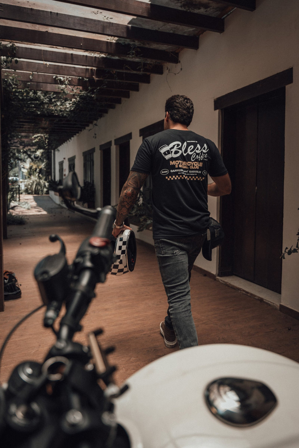 CAMISETA BLESS  Checkered black