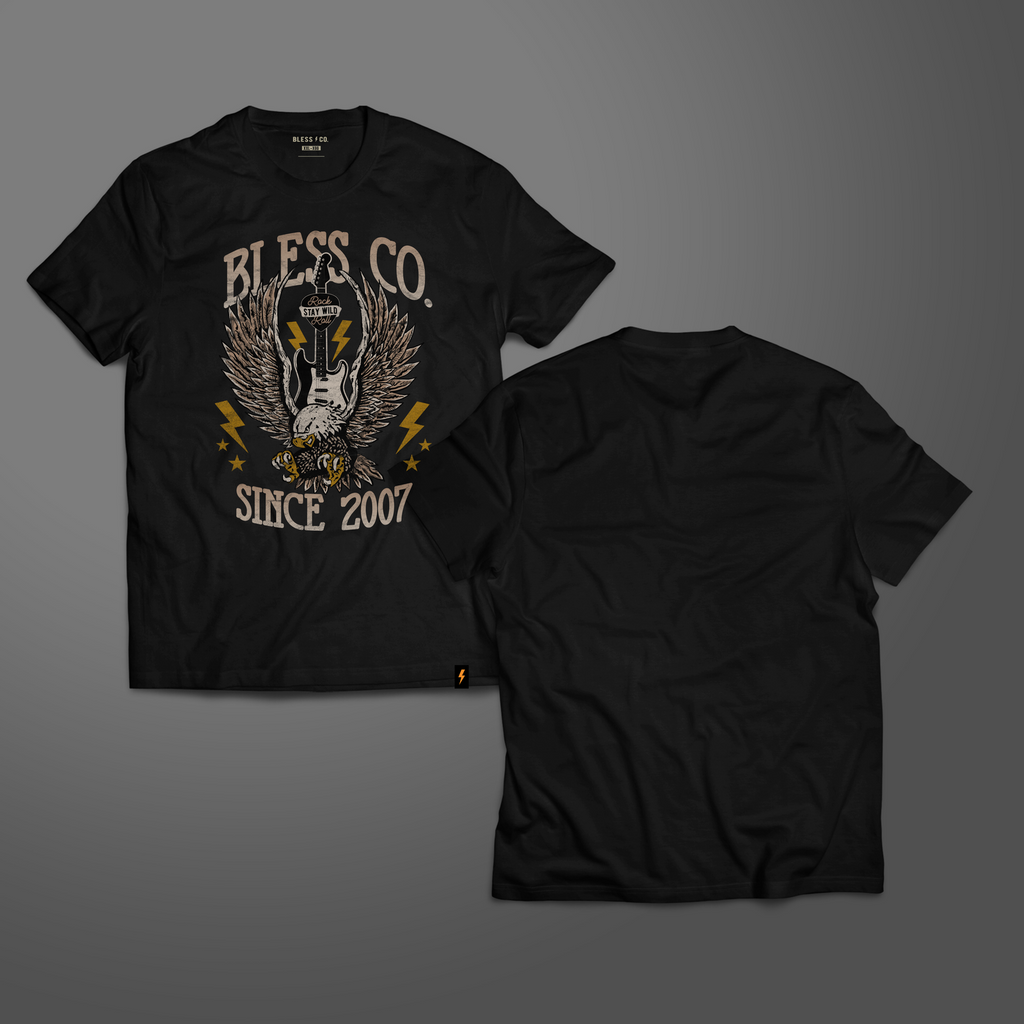 CAMISETA BLESS EAGLE ROCK BLACK