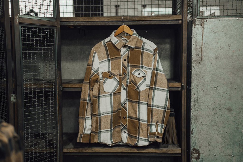 CAMISA FLANELA PESADA BLESS LUMBERJACK BEGE