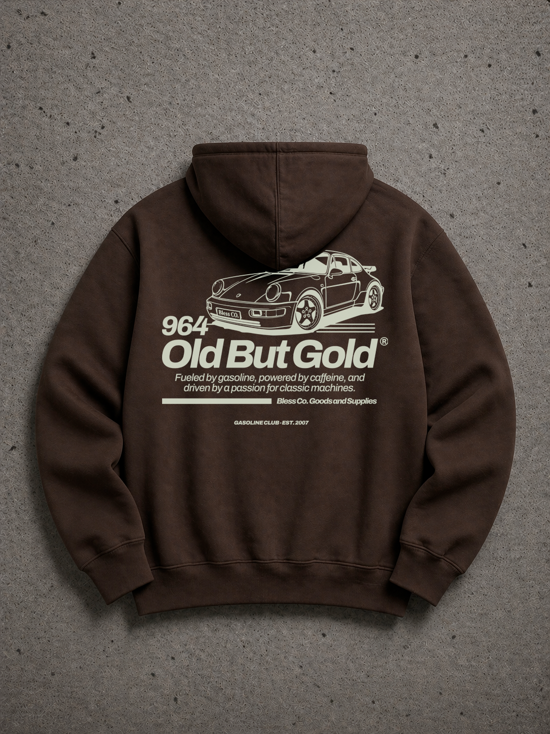 964 Brown Hoodie back