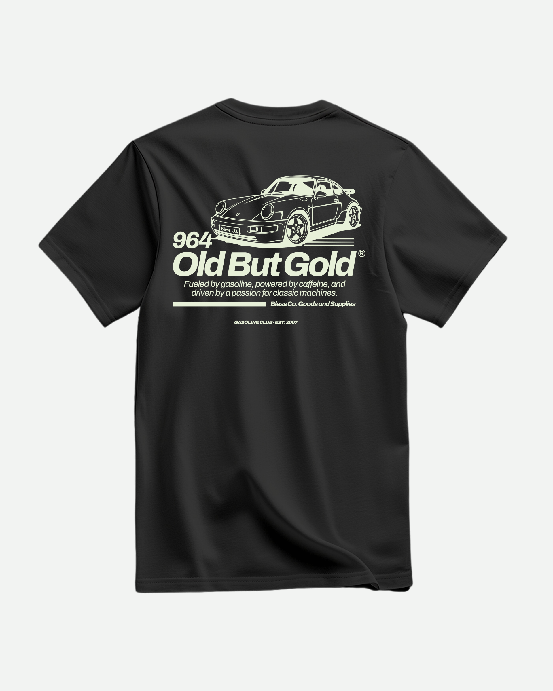 964 Black Tee back