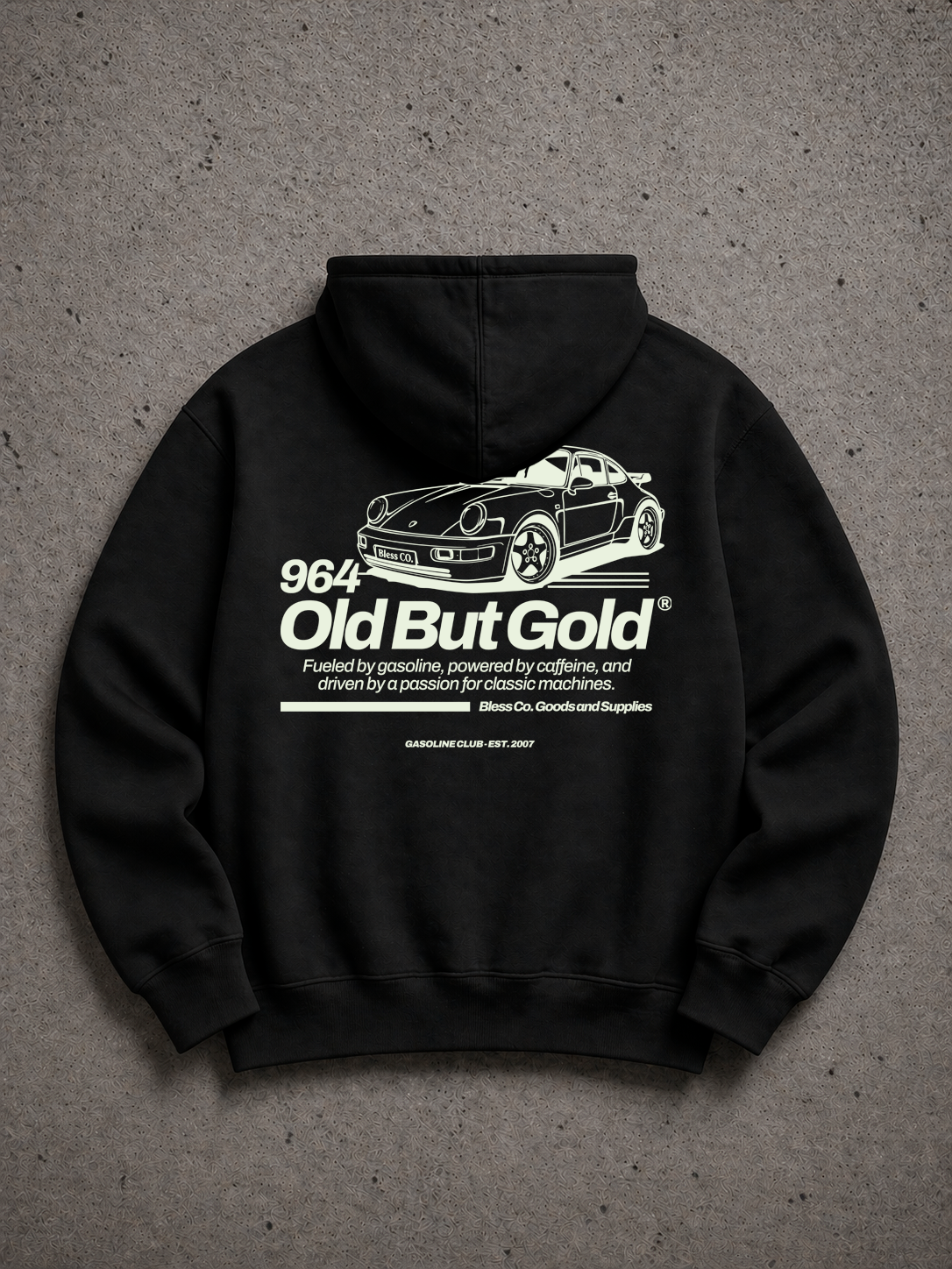 964 Black Hoodie back