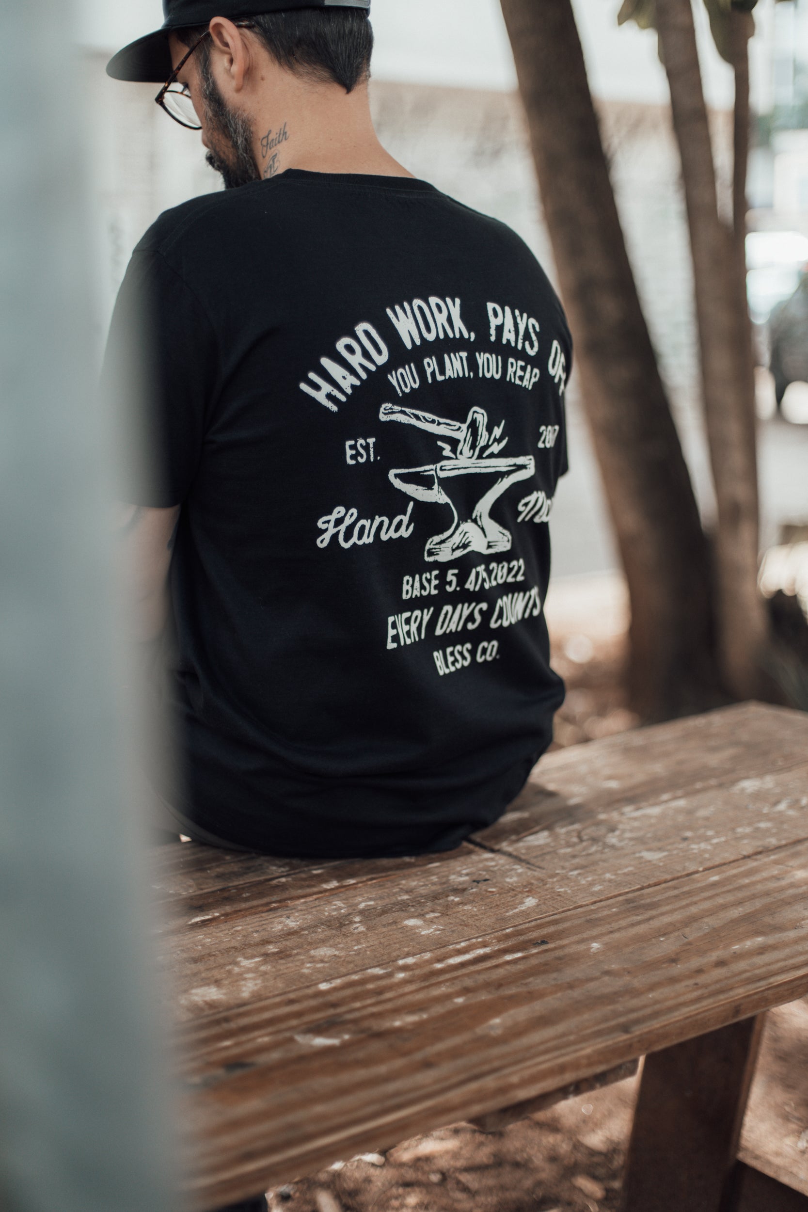 Hard Work Black Tee