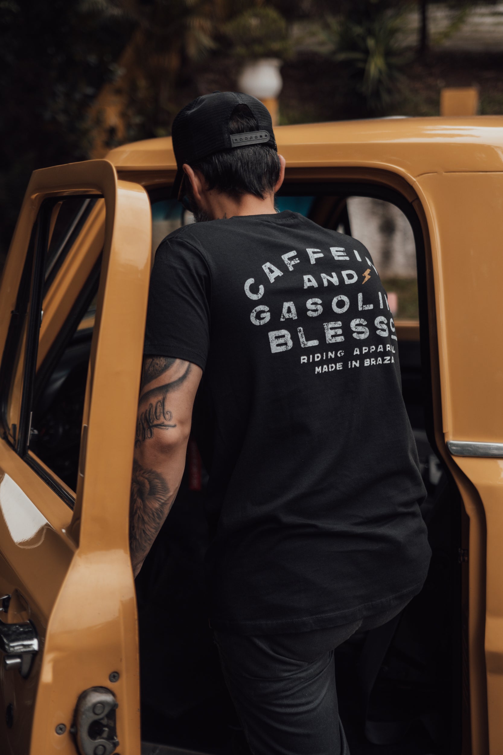 Caffeine and Gasoline Black Tee