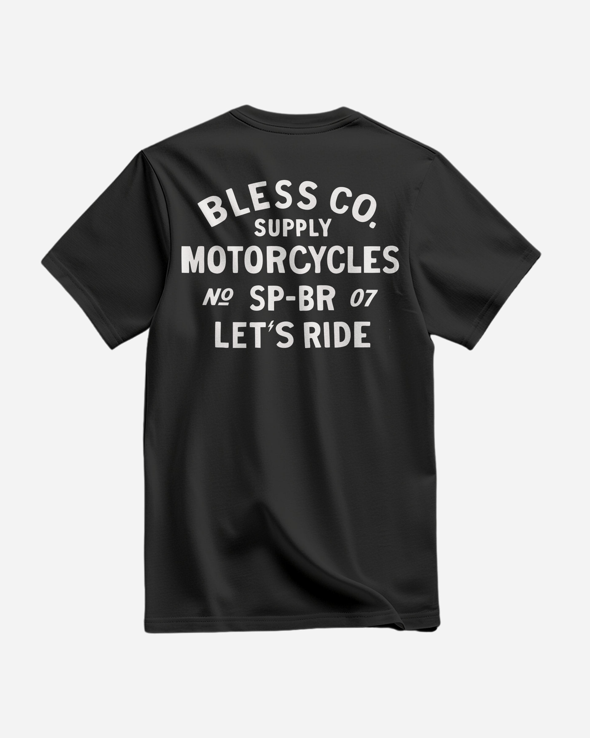 Let's Ride Black Tee back