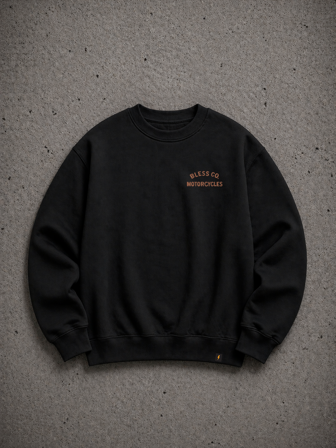 Bless Let's Ride Crewneck Sweatshirt Black Terracotta front