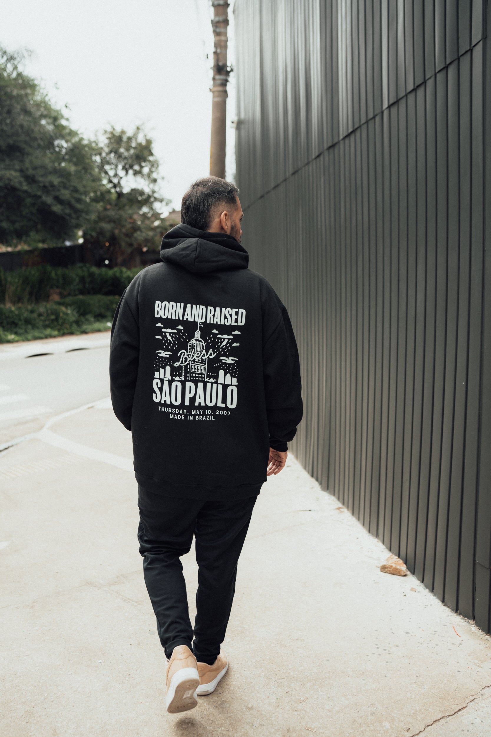 Born & Raised Black Hoodie back