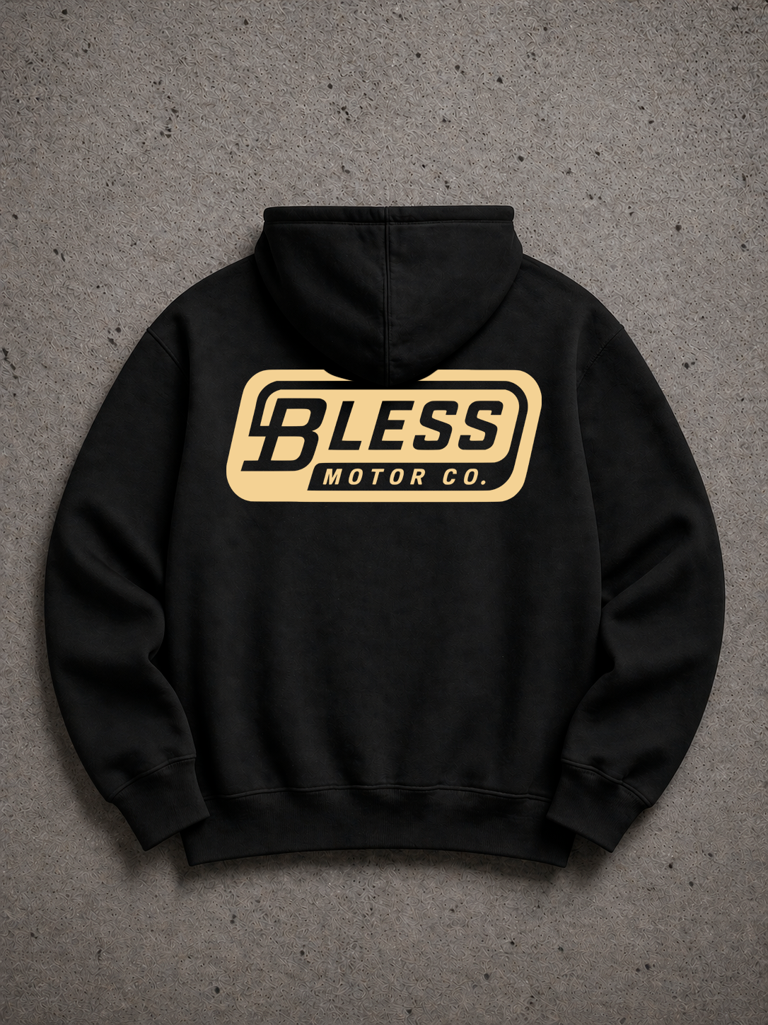 Motor Co. Black Hoodie front