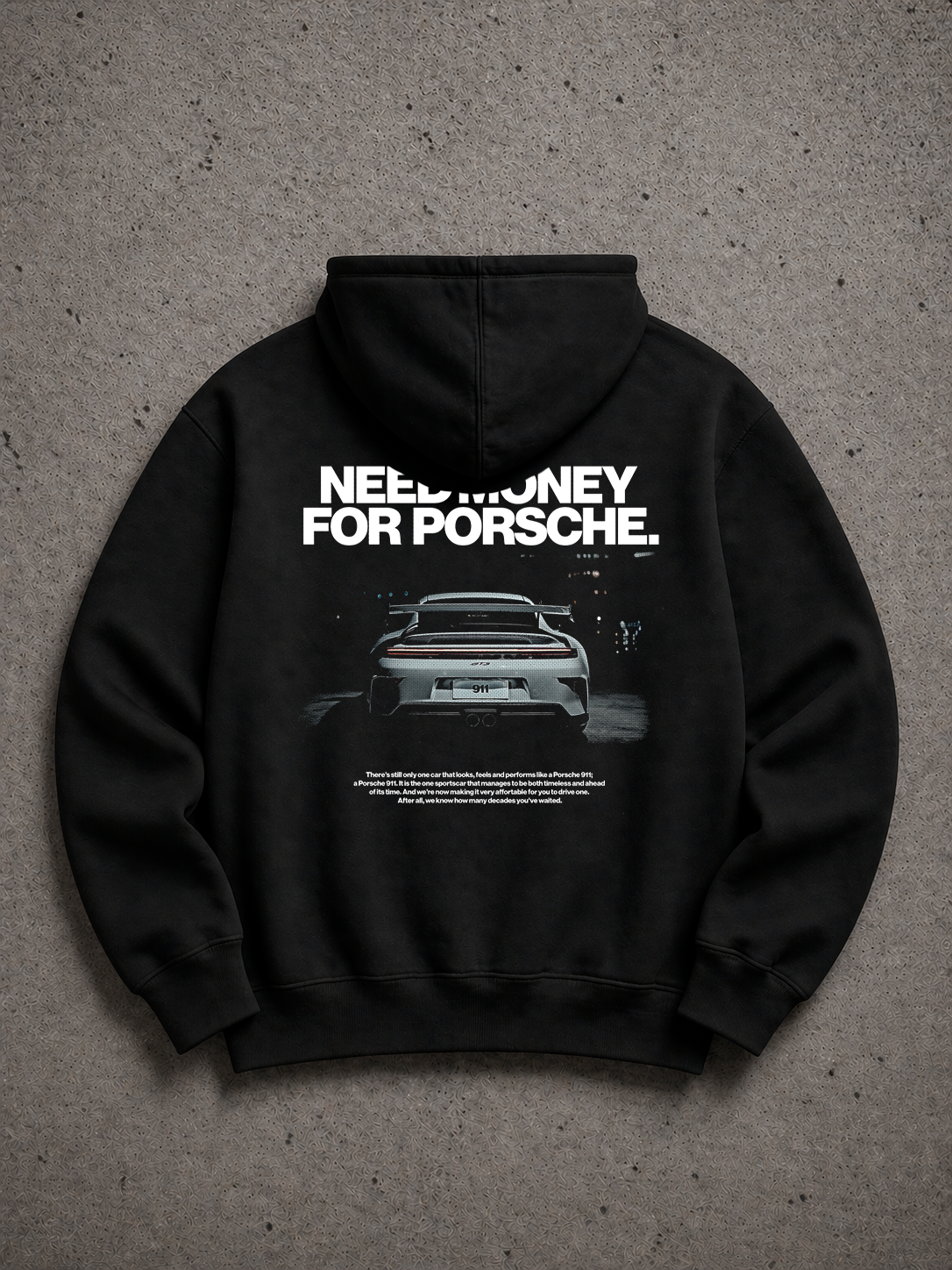 Need Money Black Hoodie back
