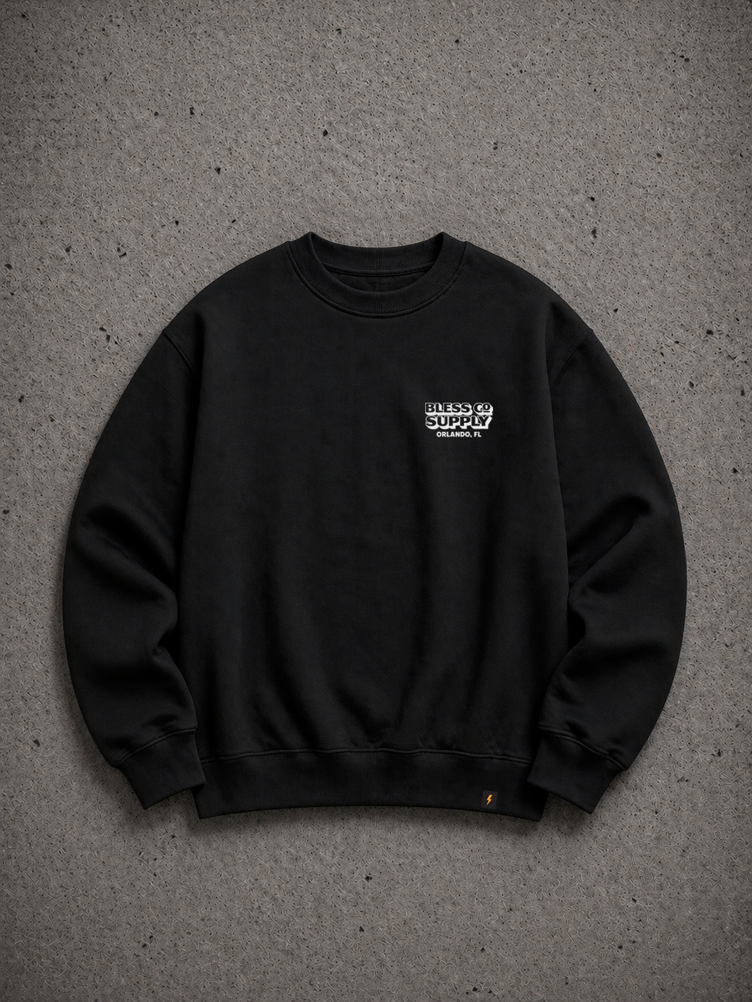 Bless Supply Co. Crewneck Sweatshirt Black front