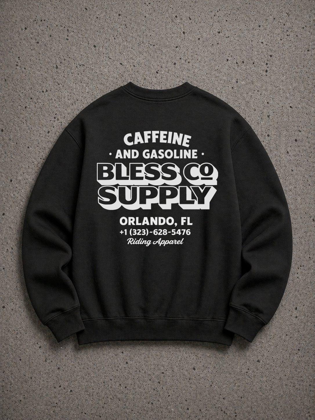 Bless Supply Co. Crewneck Sweatshirt Black back