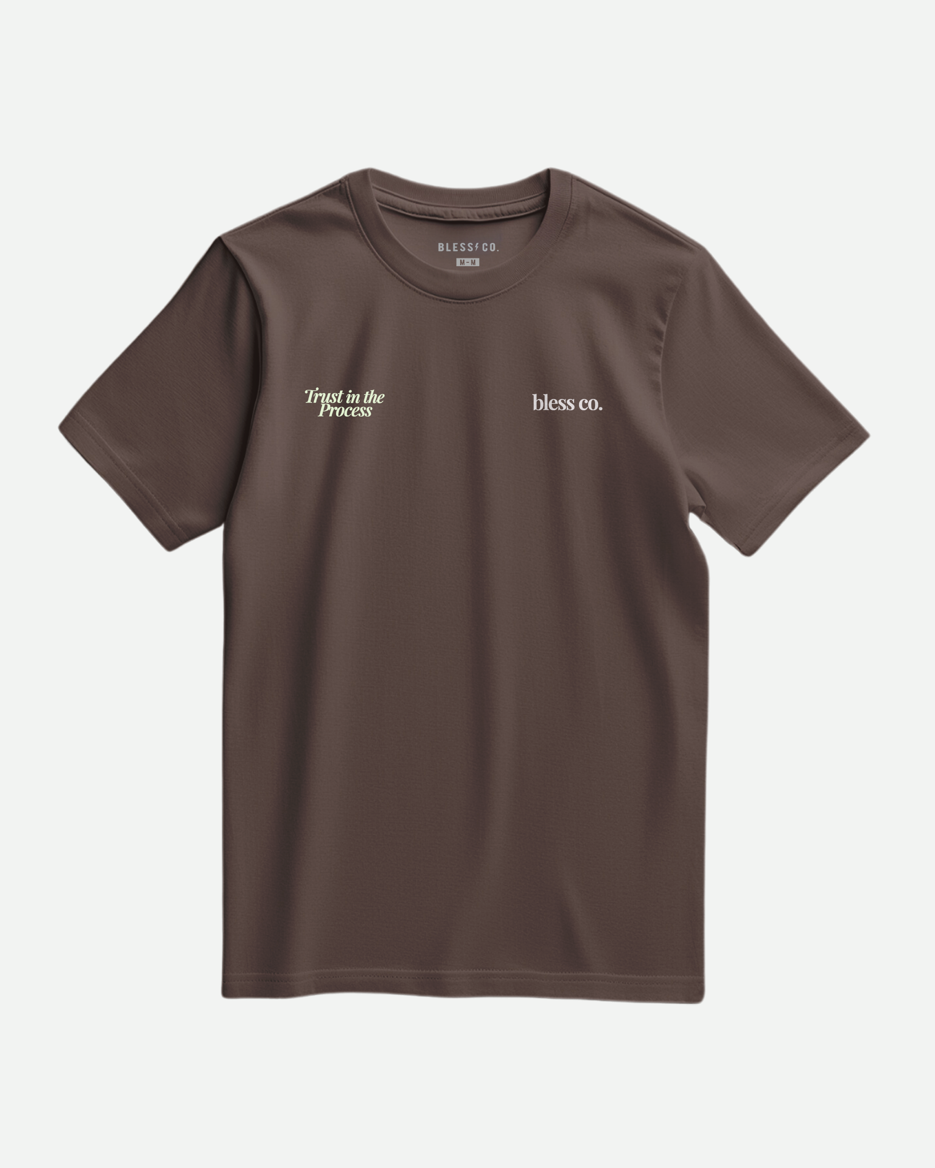 Trust in the Process Brown Tee back