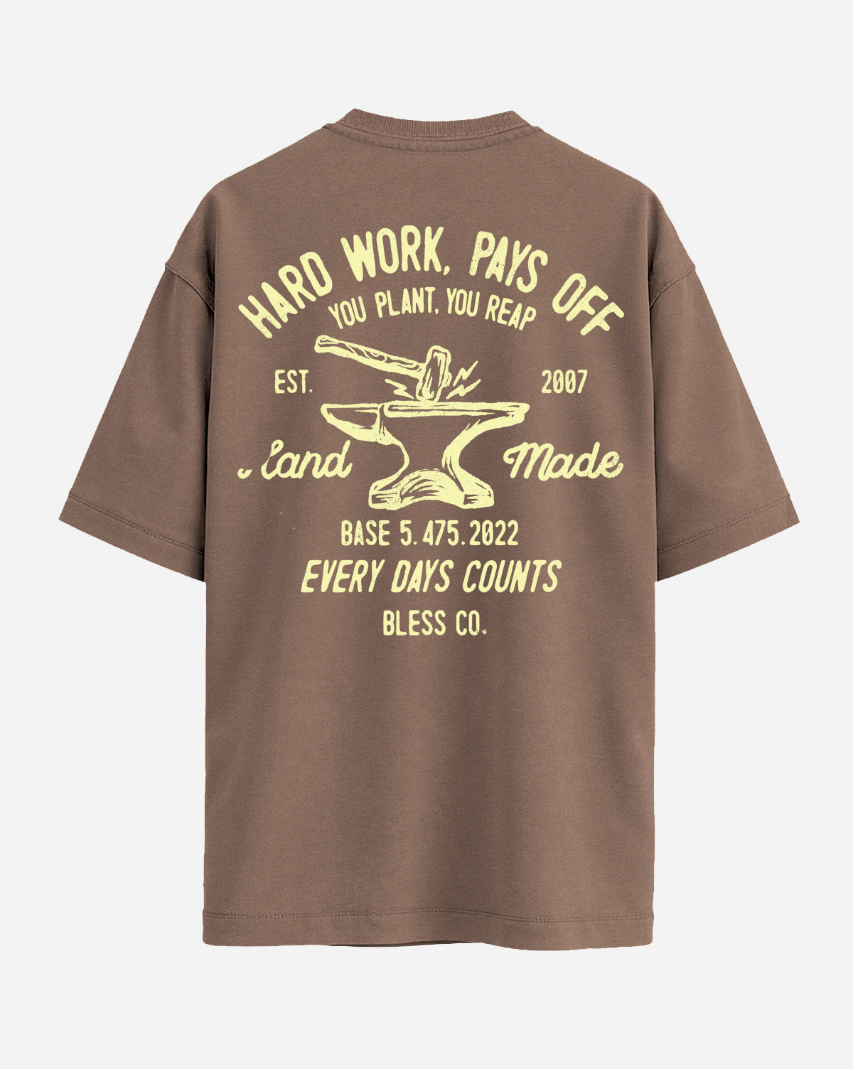 Washed Hard Work expresso Tee