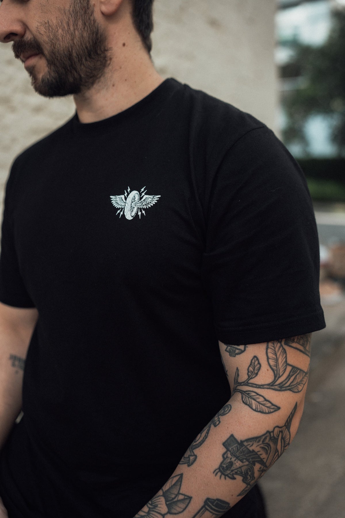 Bless Gasoline Wings Tee - Black front