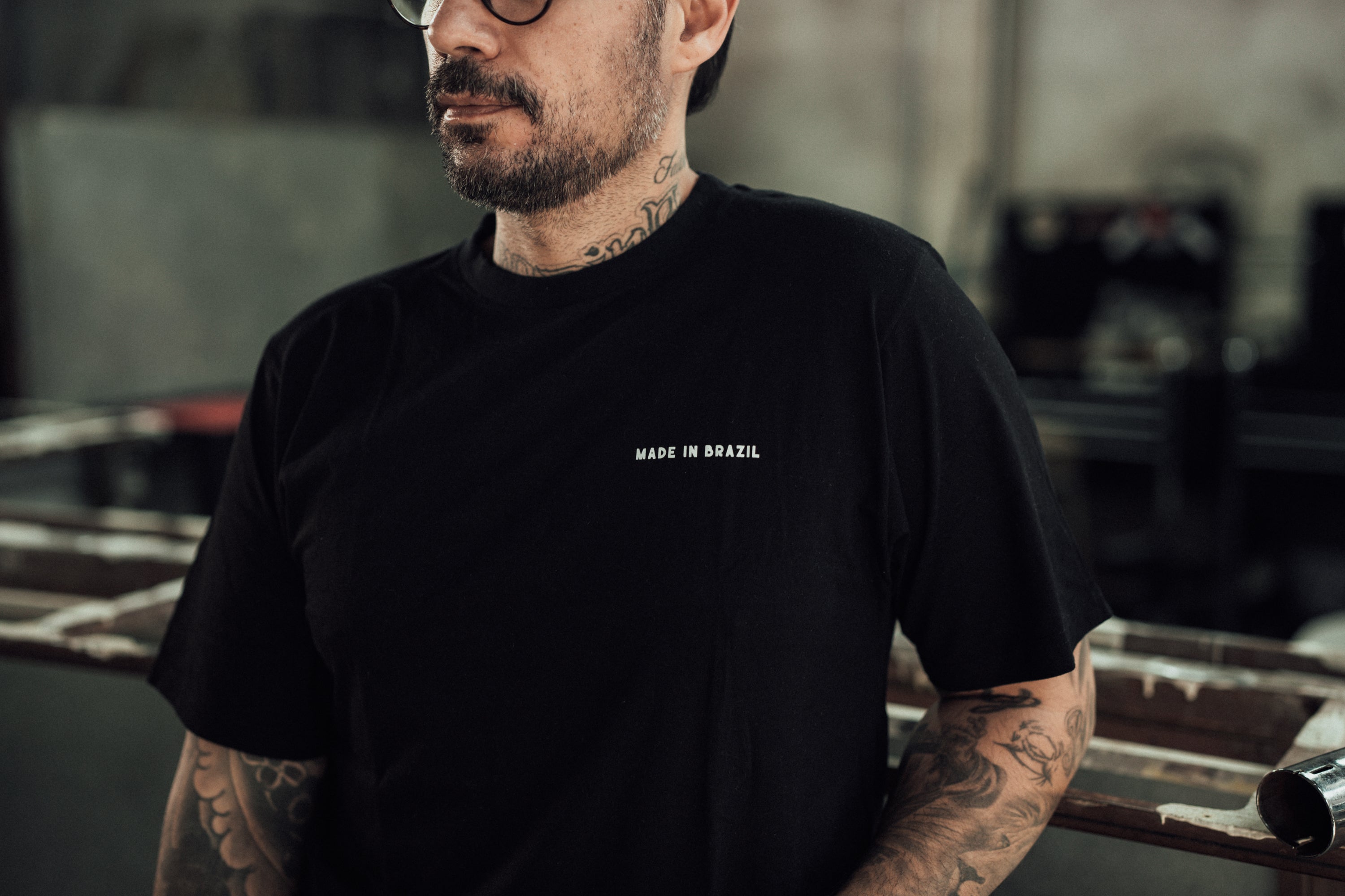Born & Raised Black Tee front