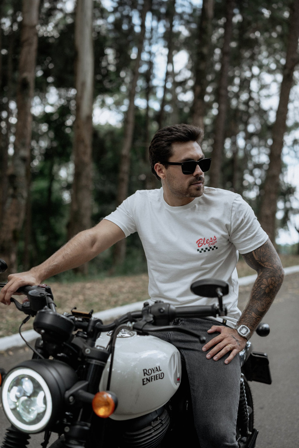 CAMISETA BLESS  Checkered Off White