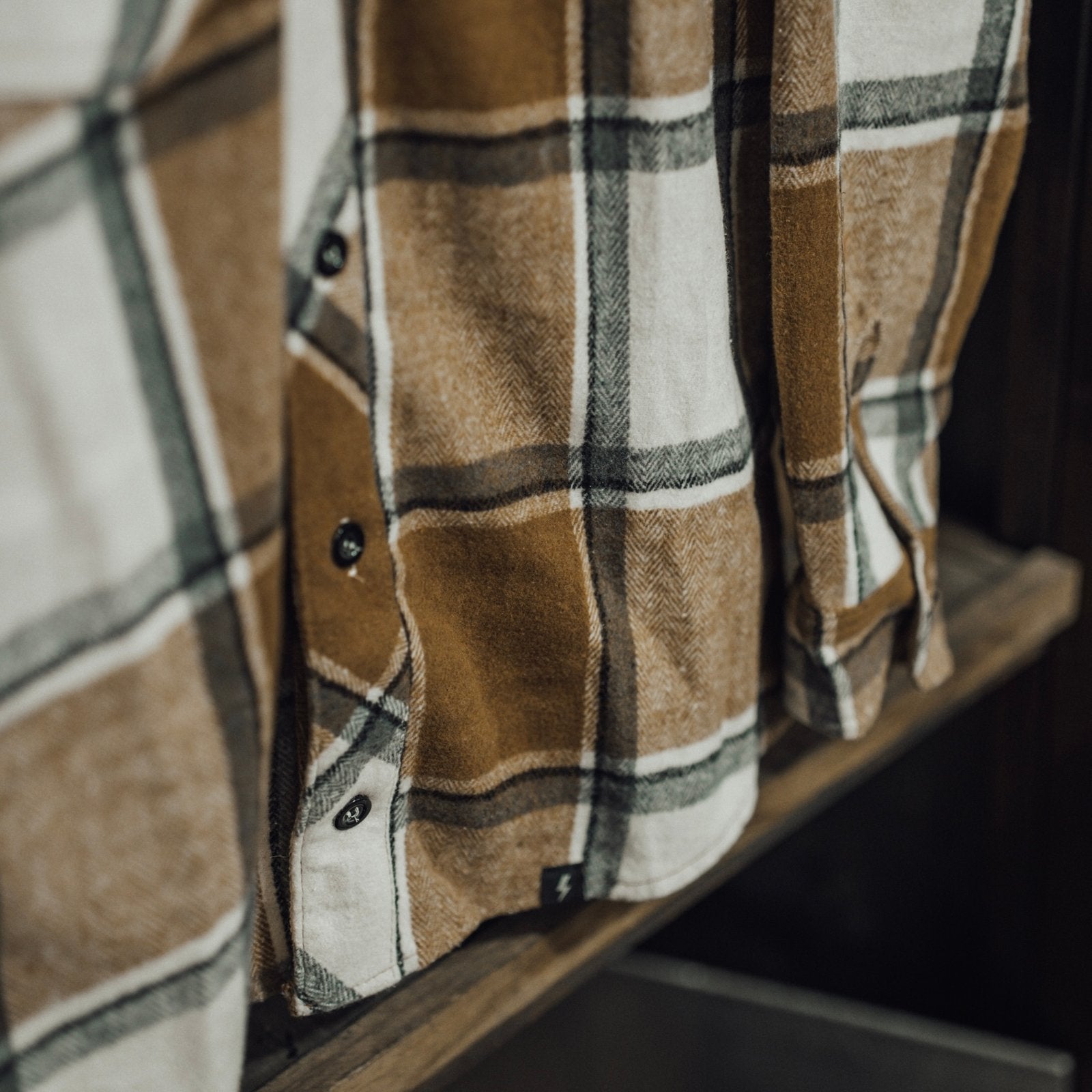 CAMISA FLANELA PESADA BLESS LUMBERJACK BEGE