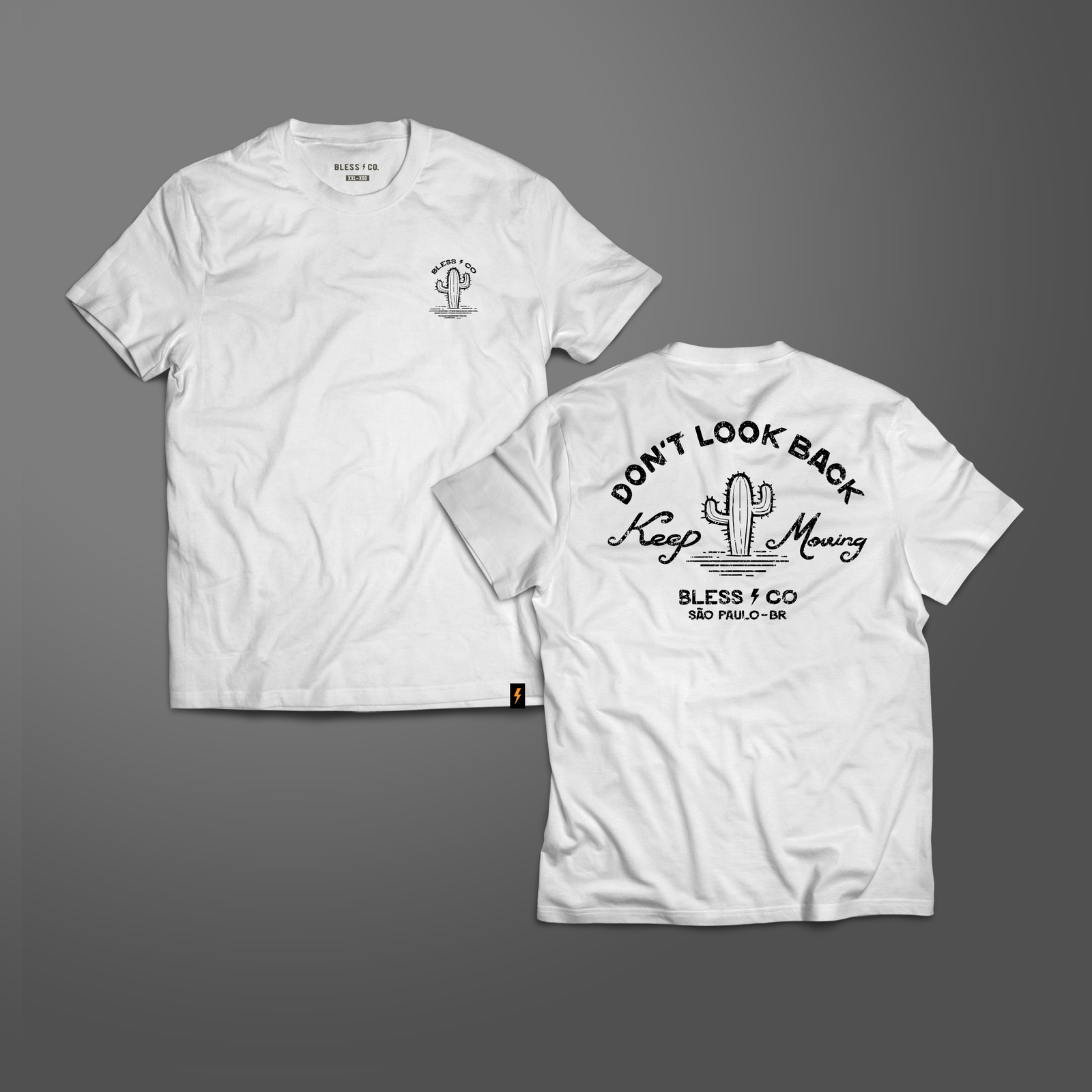 CAMISETA BLESS DONT LOOK BACK WHITE