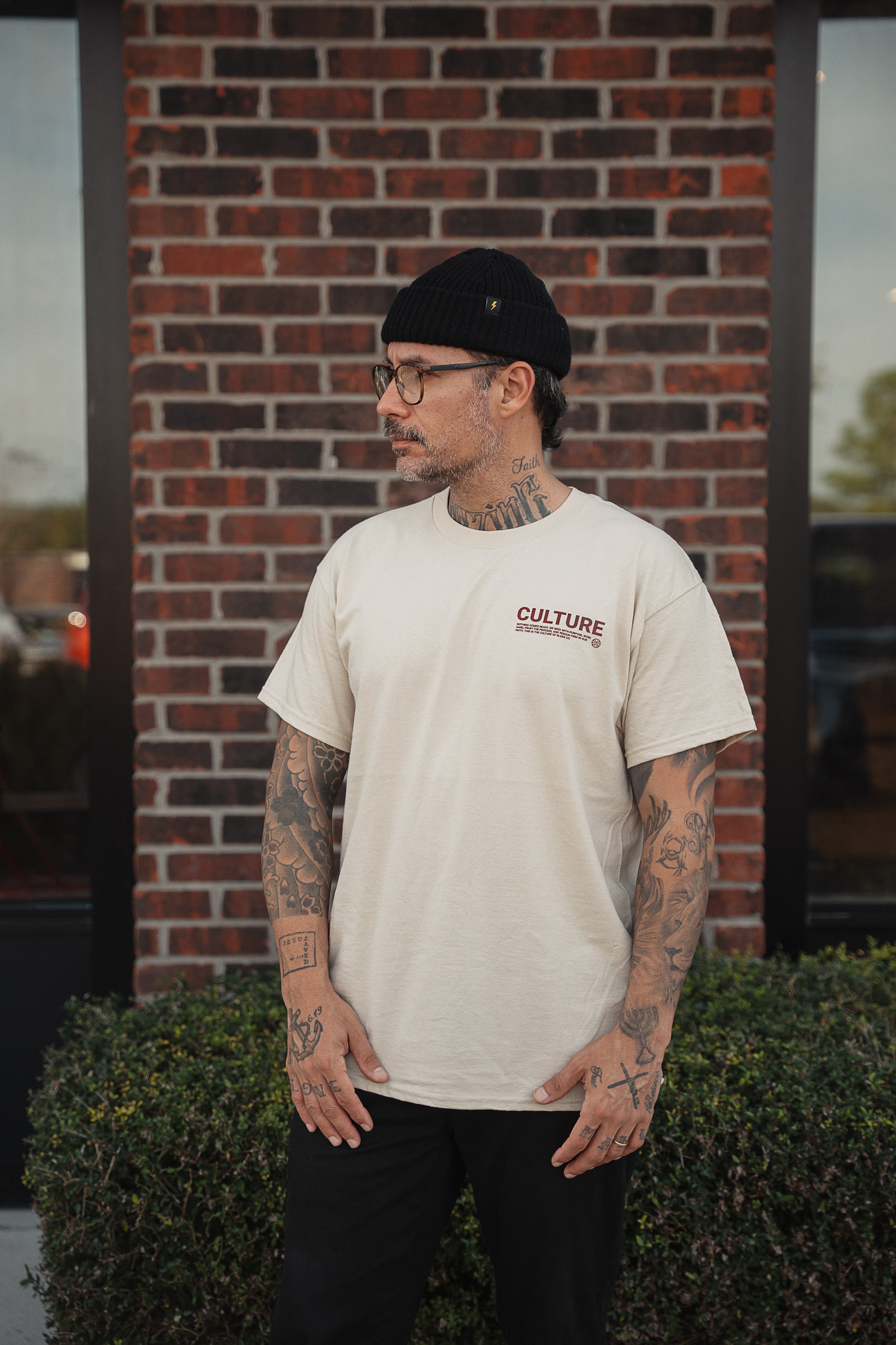Culture Beige Tee front