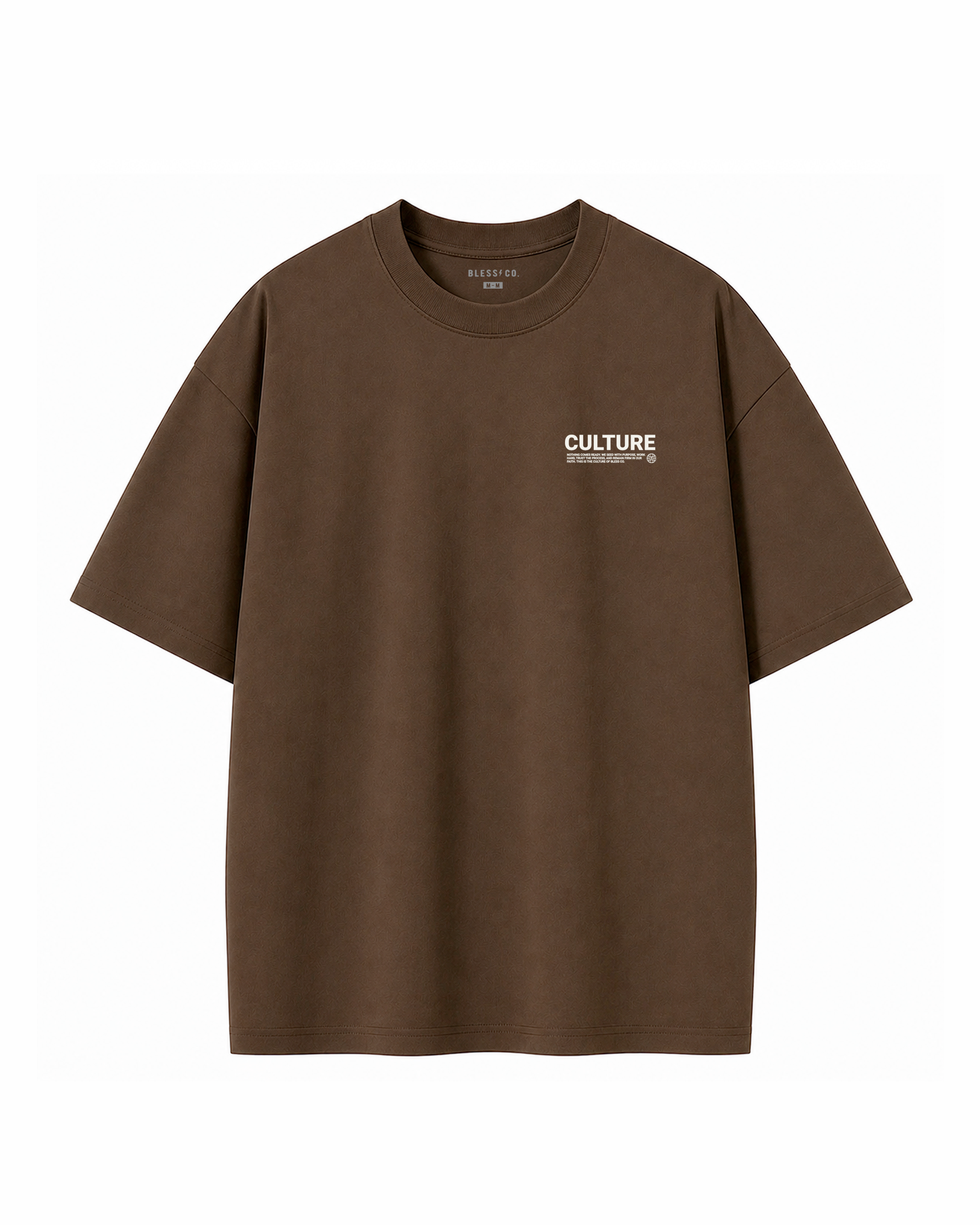 Culture Brown Oversized Tee front