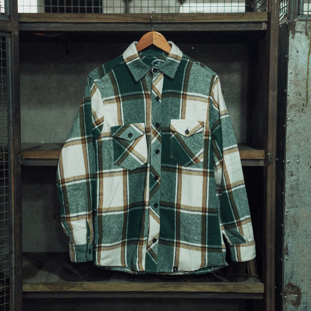 CAMISA FLANELA PESADA BLESS LUMBERJACK GREEN