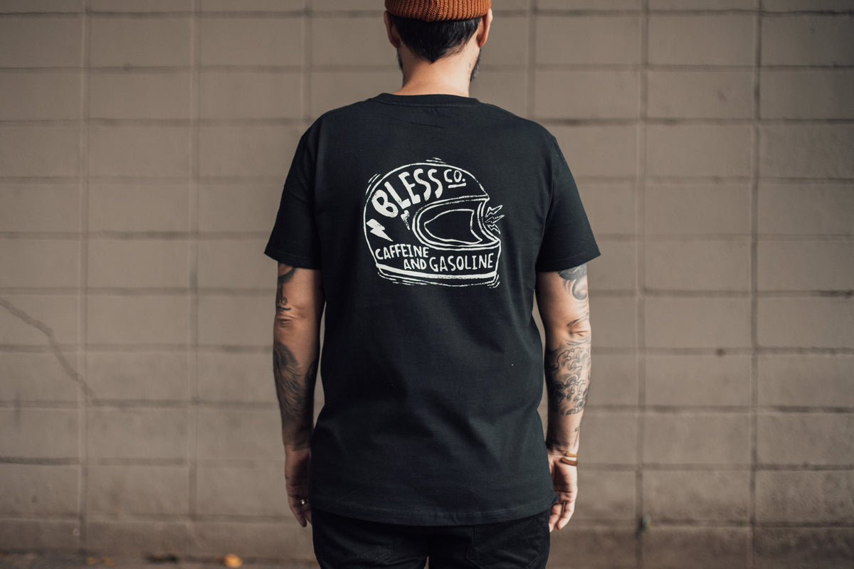 Bless Gasoline Helmet Tee - Black back