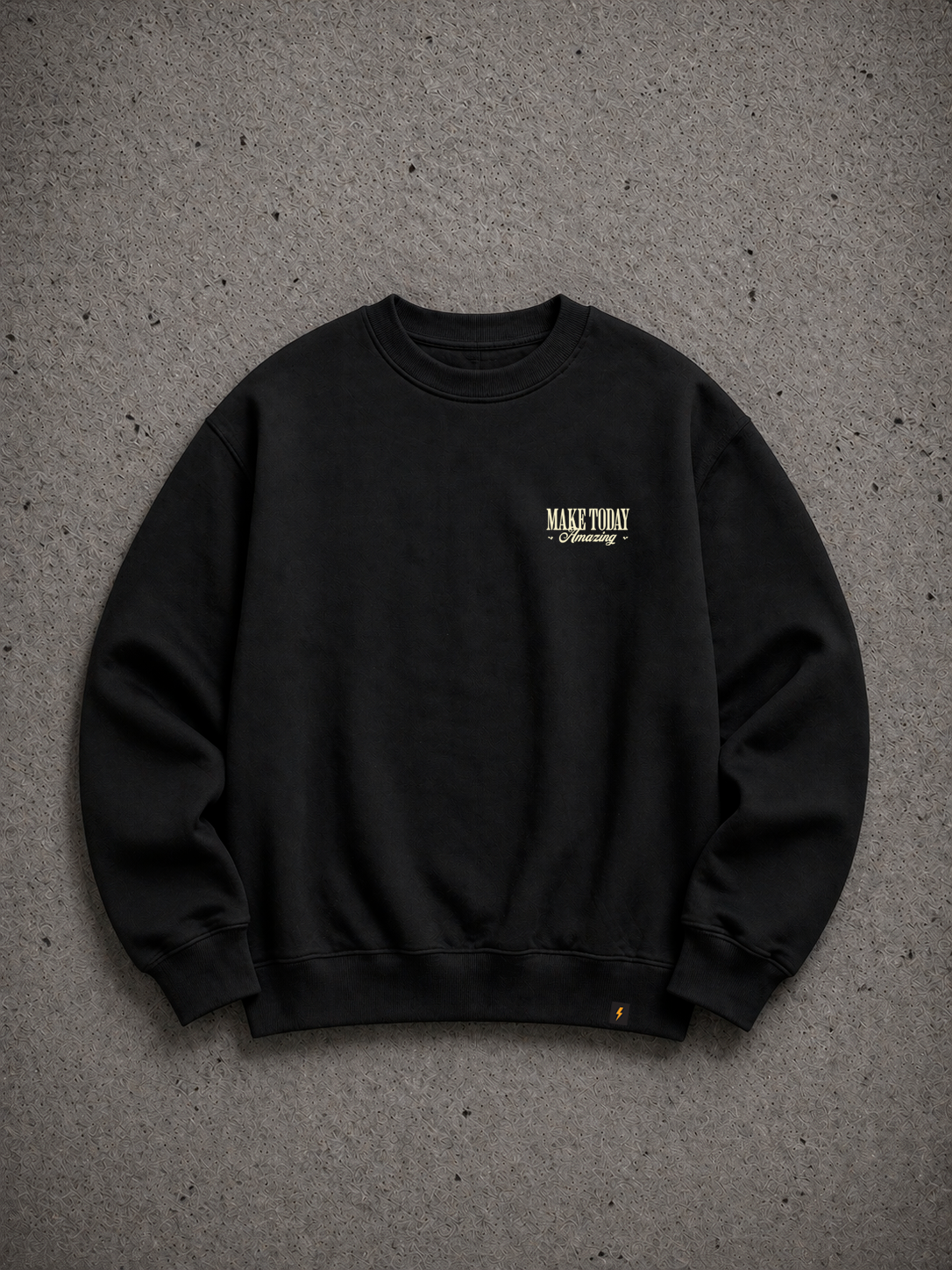 Bless Make Today Crewneck Sweatshirt Black front