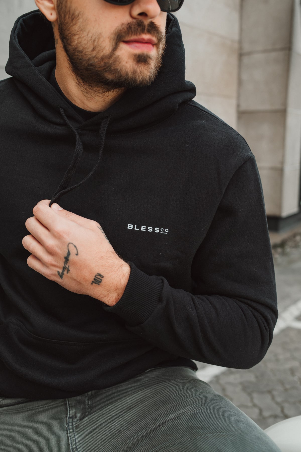 Caffeine Bolt Black Hoodie front