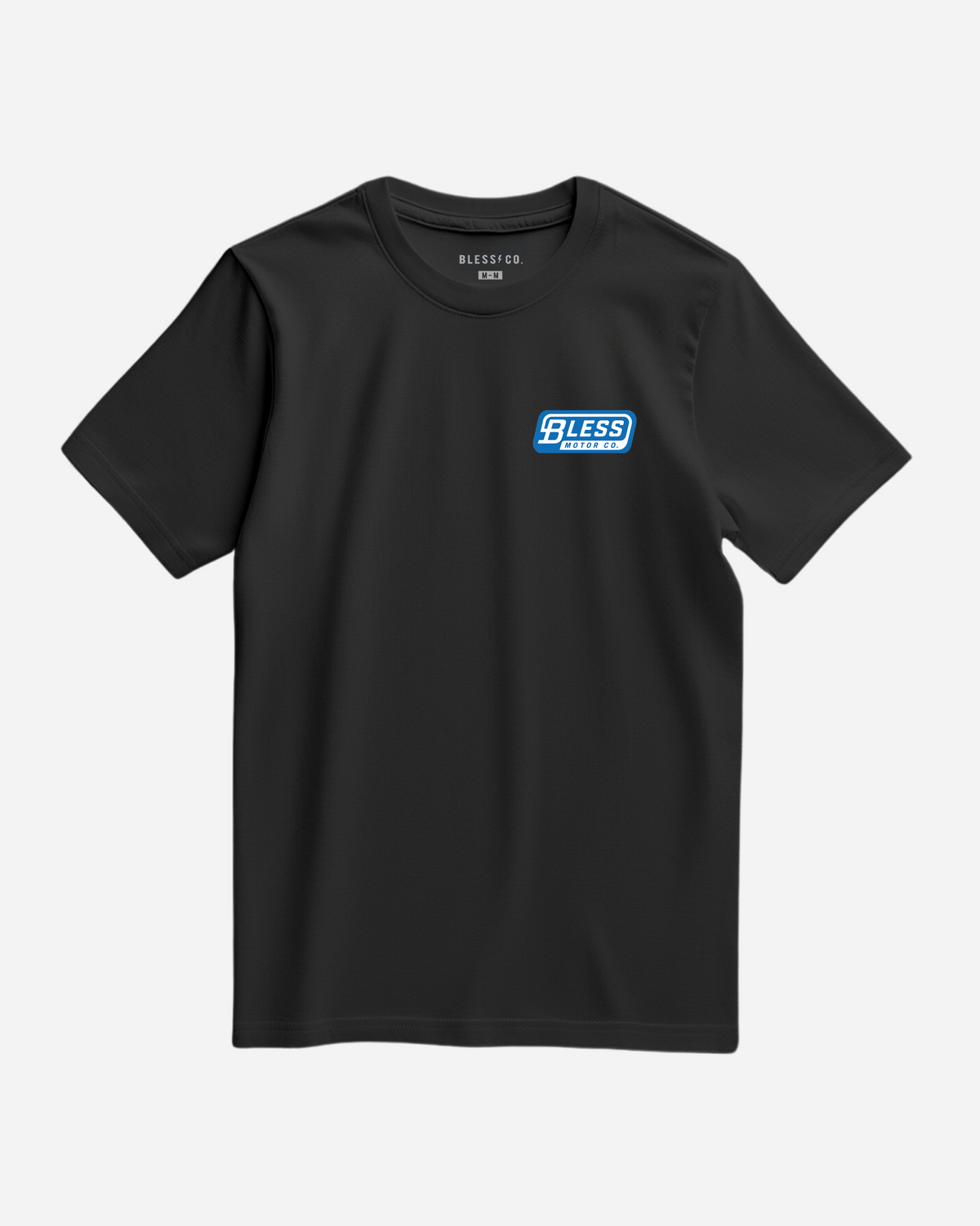 Motor Co. Black Blue Tee front