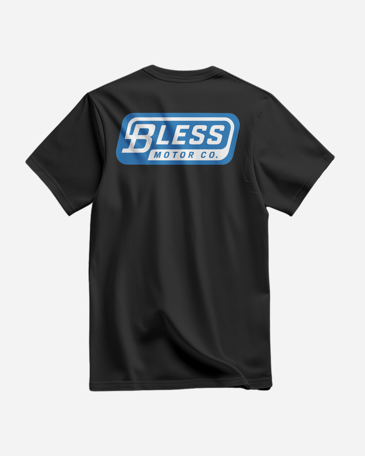 Motor Co. Black Blue Tee back