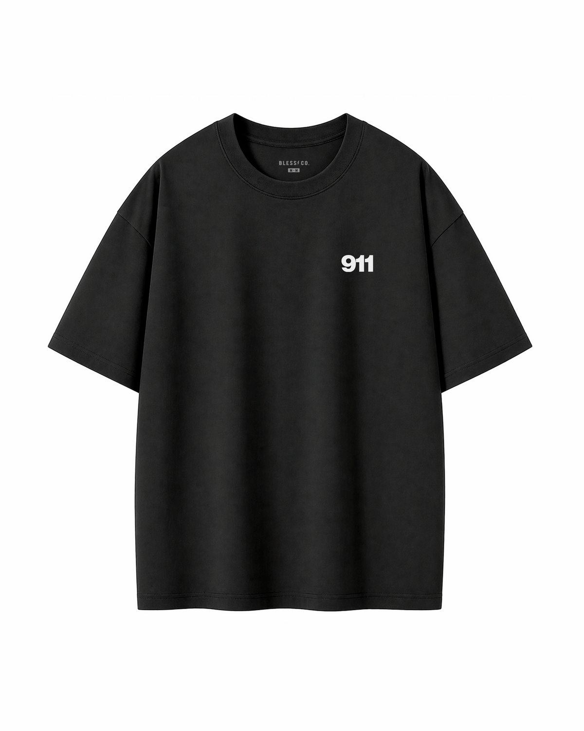 Need Money for Porsche Black Oversized Tee front