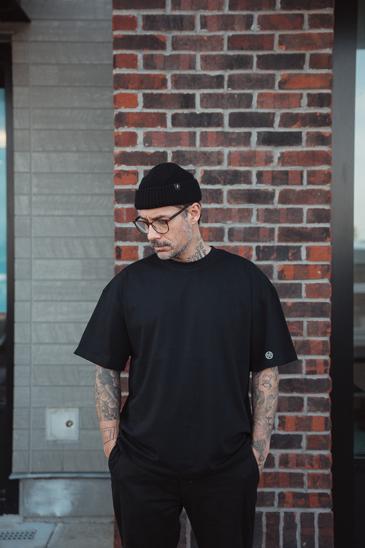 Walk by Faith Black Oversized Tee lifestyle front