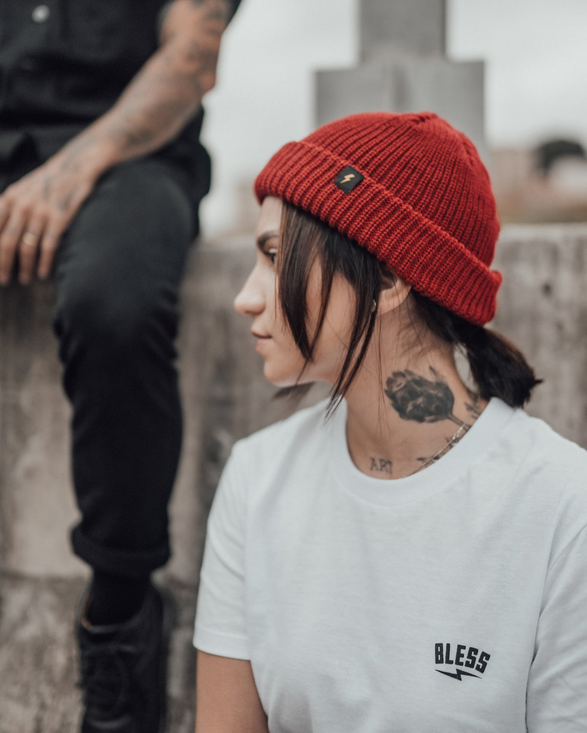 Bless Gasoline Powered Tee - White front