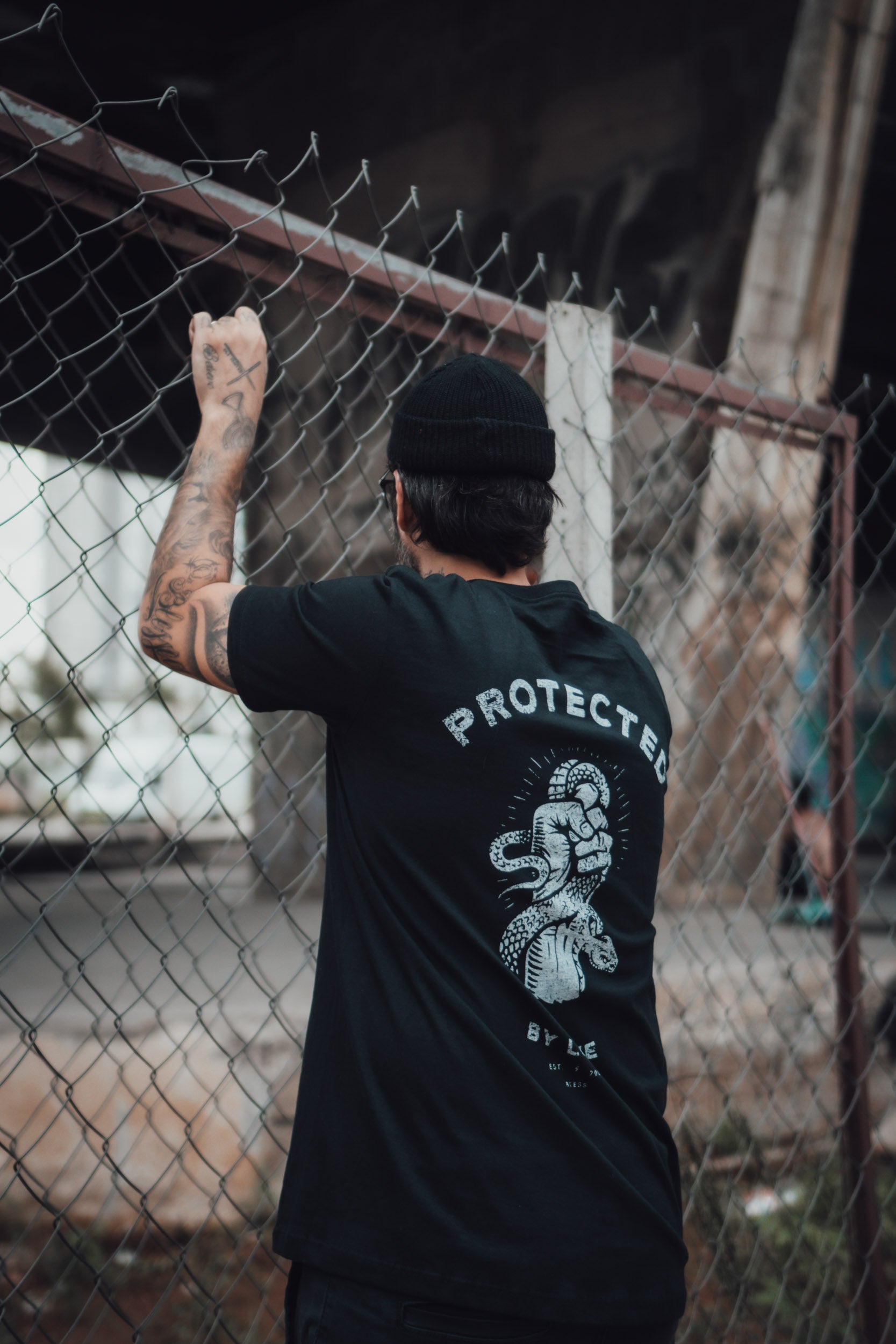 Protected Black Tee detail