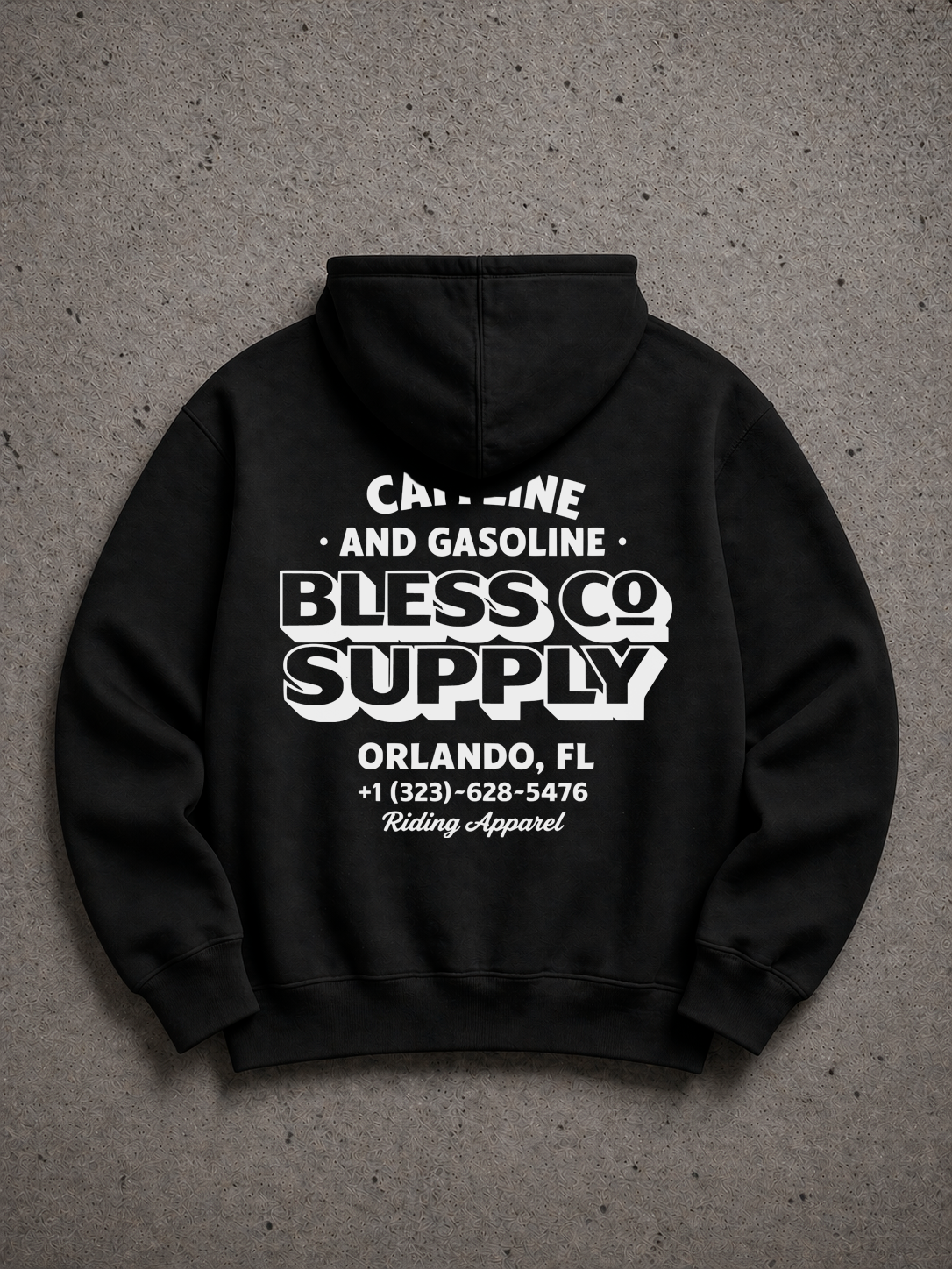 Supply Co. Black Hoodie front
