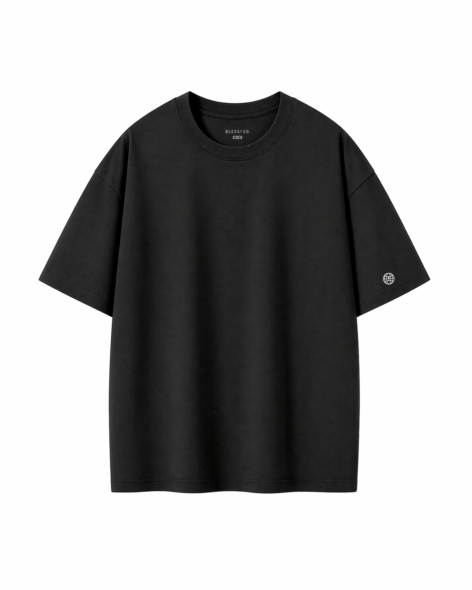 Walk by Faith Black Oversized Tee front